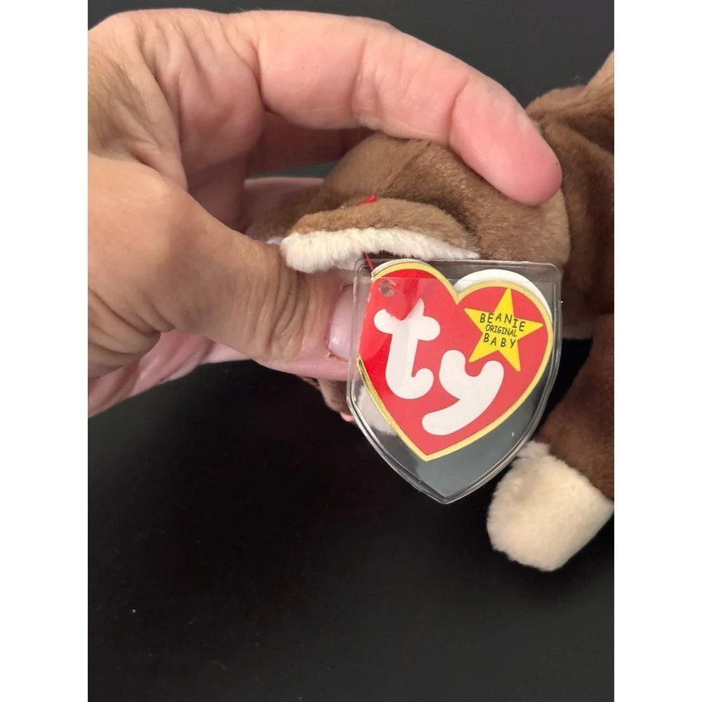 Ty Beanie Babies Pounce the Cat Brown Kitten Plush Vintage 1997 4122 NWT